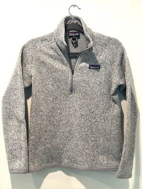 Patagonia Gray Quarter-Zip Pullover Sweater